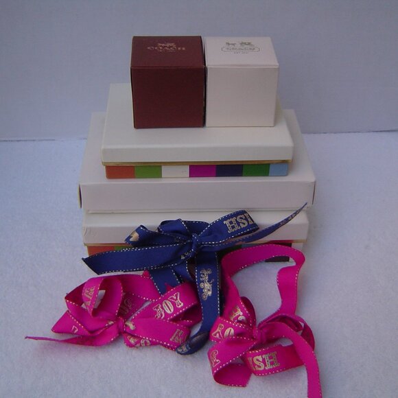 COACH Accessories - AUTHENTIC COACH LOT OF 5 BOXES AND 3 HOLIDAY RIBBONS  VGC